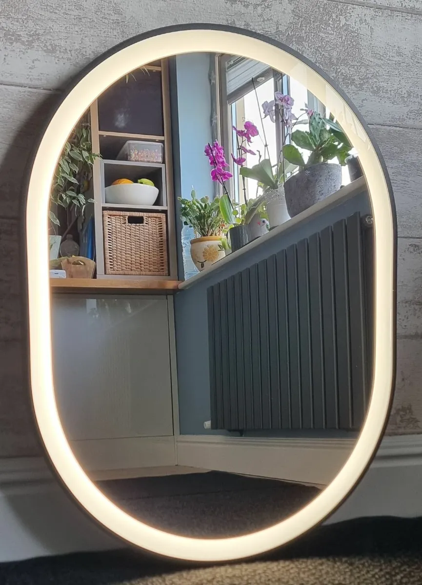 LED Bathroom Mirror Black Frame