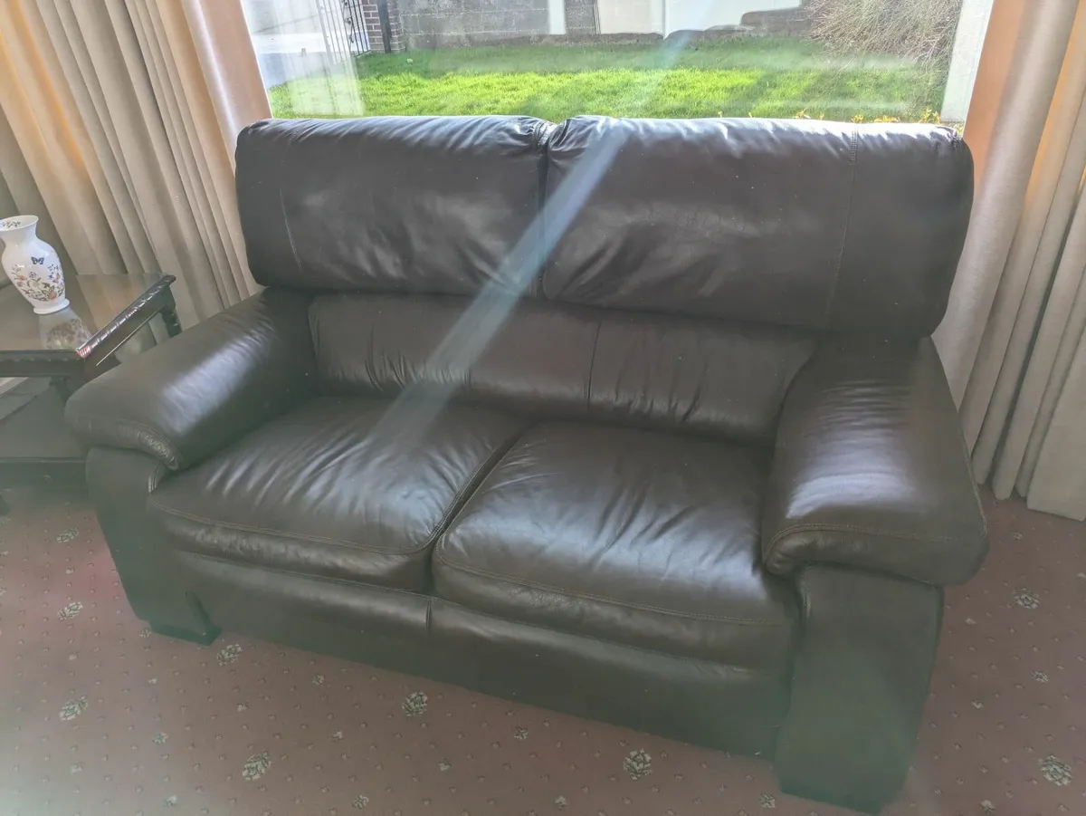 Leather 3 piece suite