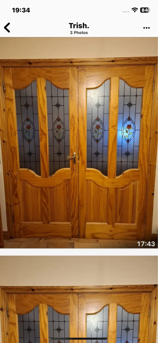 Table, chairs, doors