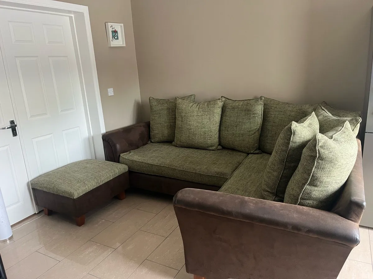 Corner Sofa and Bar Table & Chairs